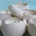 Porcelain Votive Soy Candles, Set of 2 Eggs with Porcelain Bird