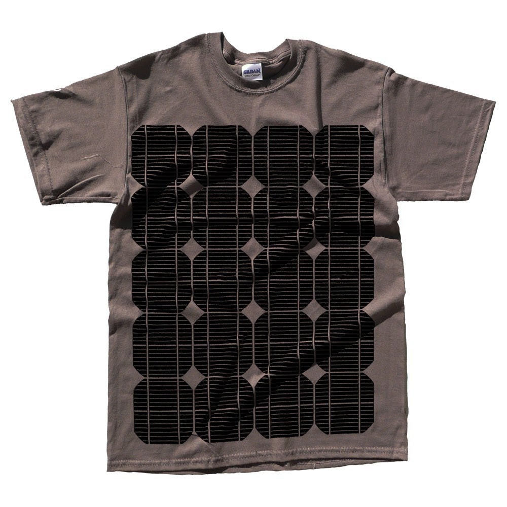 Solar Cell T Shirt - Solar Panel Print - Geek - Alternative Energy