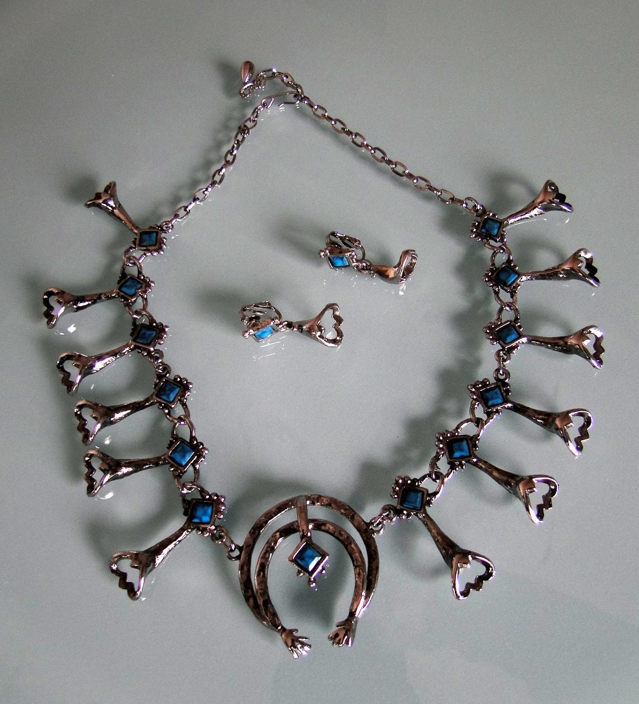 Indian Squash Blossom Necklace by tintiara on Etsy