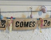 Happy Easter Peter Cottontail banners pdf - here comes party garland 2 sheet collage digital bunny rabbit