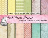 Spring Bliss Digital Paper Pack 12x12...Scrapbooking, Crafts and Cardmaking