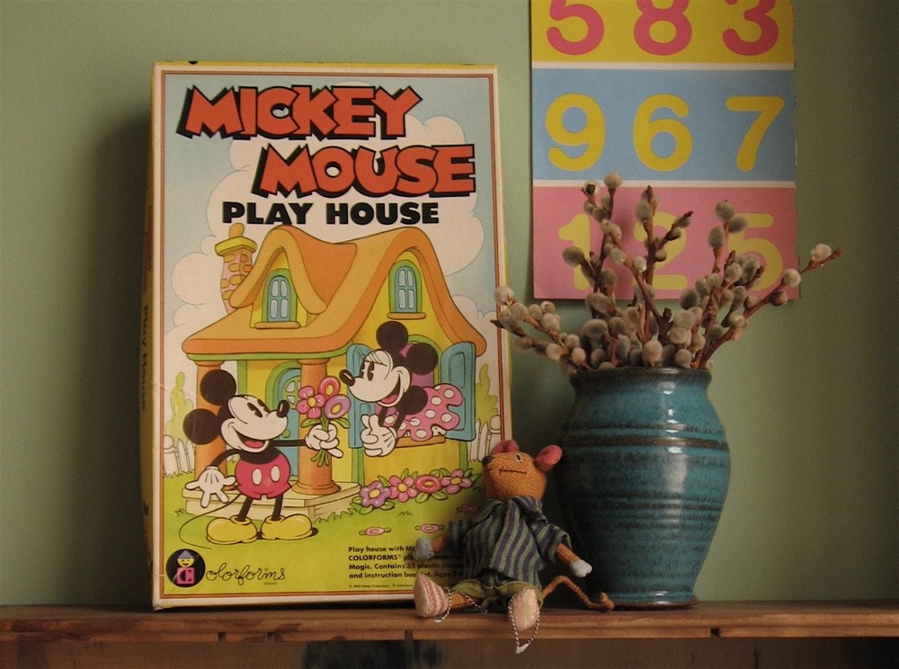 mickey mouse colorforms play house 1980s by daisychainvintage