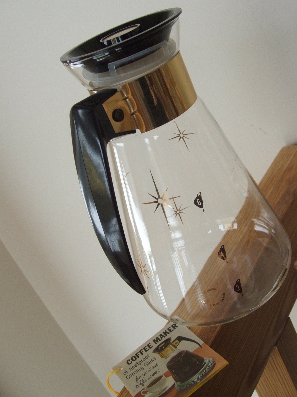 Vintage Corning Glass Coffee Maker ATOMIC by lookonmytreasures