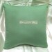 Peacock Pillow-Minty Sage Green and Buttery Ivory Yellow-Retro Hand Silkscreened Pillow-Great for Holiday, Christmas, Halloween