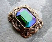 Sale-See Store Announcement-Contemporary Solid Brass Squared Filigree Setting-1