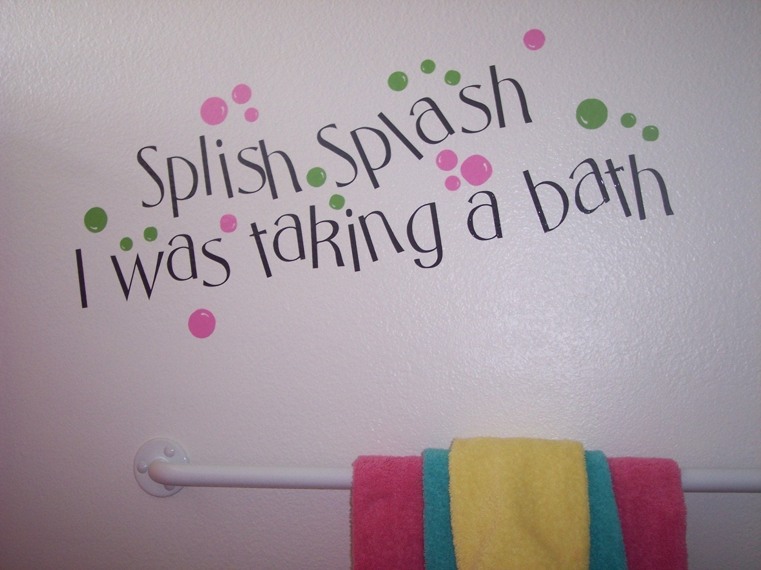 Splish Splash Vinyl Bathroom Decal Large