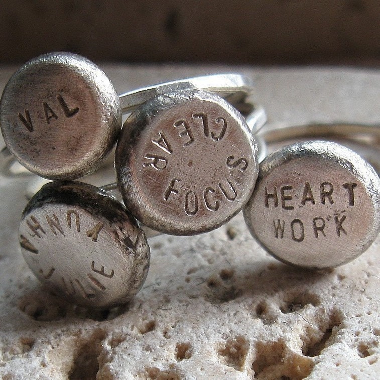 Silver Personalized Ring