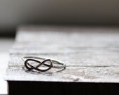 Infinity Knot Ring Stocking Stuffer Rustic Sterling Infinity Ring  Sister Ring - tinahdee