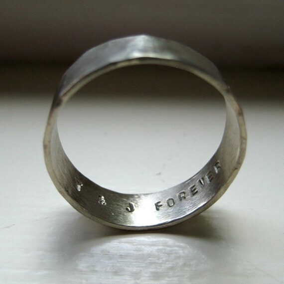 Hammered White Gold Wedding Band Hammered White Gold Wedding Band
