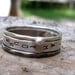 Sterling silver wedding set personalized stacking rings wedding band