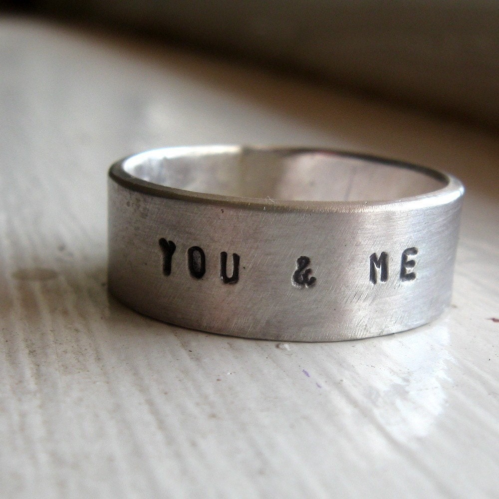 Personalized Rustic Wedding Band