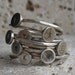 One Monogram Ring with Initial  Sterling Silver