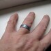 Mens Ring Rustic Distressed Sterling Band