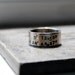 Silver Latitude Longitude Band Mens Ring
