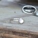 Rose Cut White Topaz Dark Sterling Stacking Rings Engagement Ring Gemstone Ring