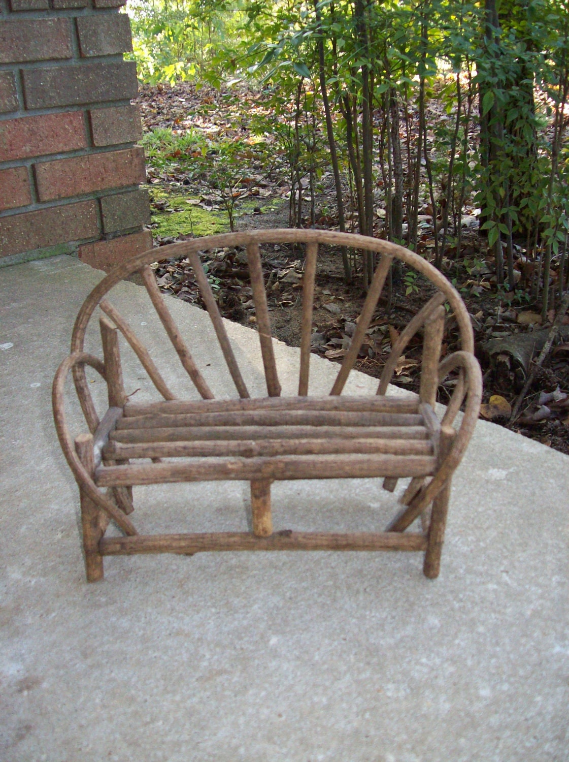 Rustic Farmhouse Furniture Primitive Vintage Chair Love Seat Doll Furniture Garden Decor Bear Furniture