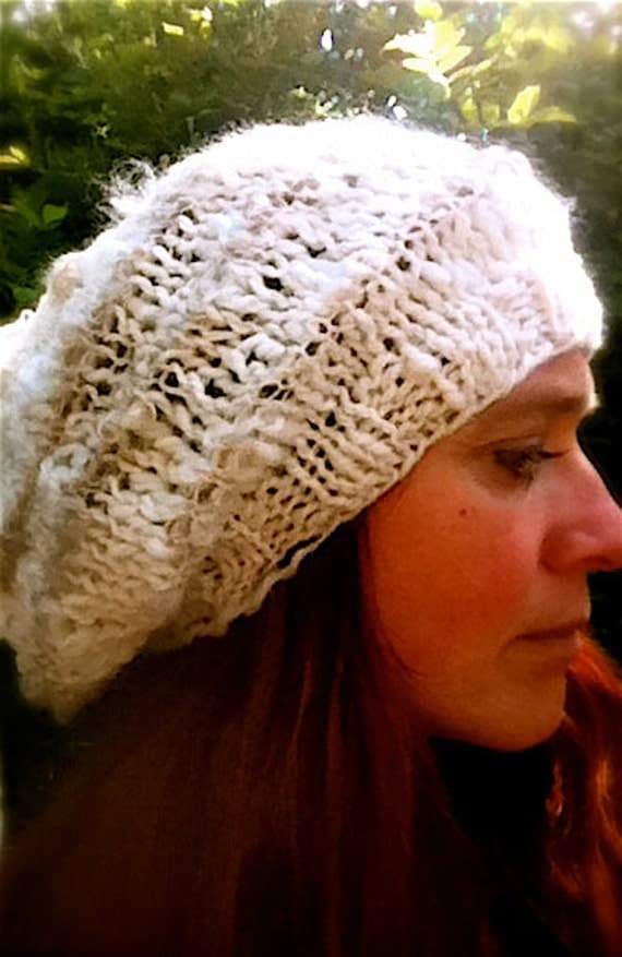 The Sandwitch Cloche - Slouchy Beret PDF Knitting Pattern - Needle sizes US 10/6mm and US 15/10mm