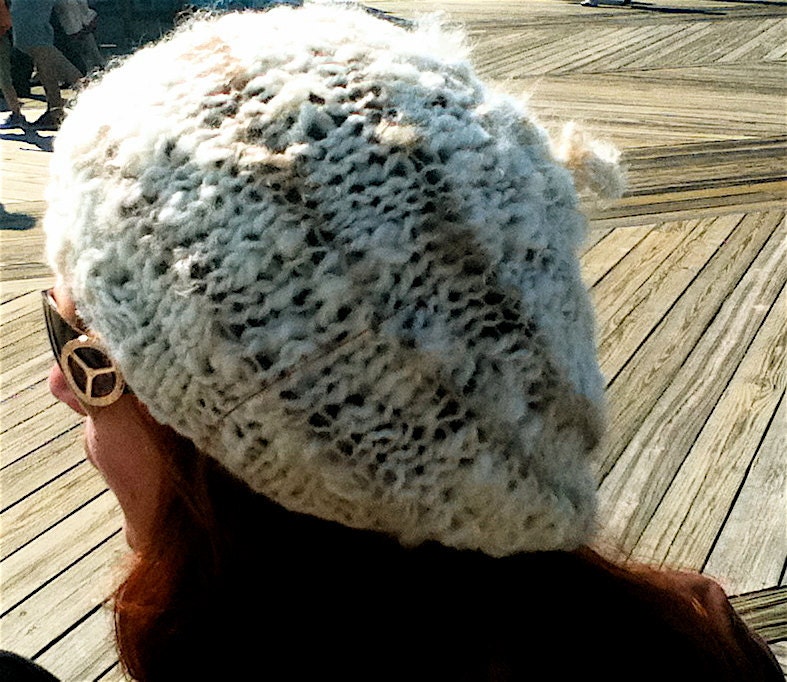 The Sandwitch Cloche - Slouchy Beret PDF Knitting Pattern - Needle sizes US 10/6mm and US 15/10mm