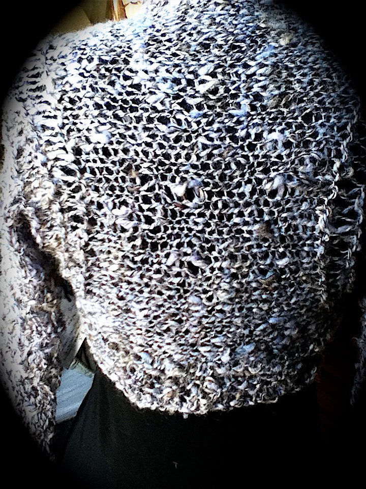 Butterfly Lace Shrug - PDF Knitting Pattern for handspun yarn - US 10/11 (6 - 8 mm)