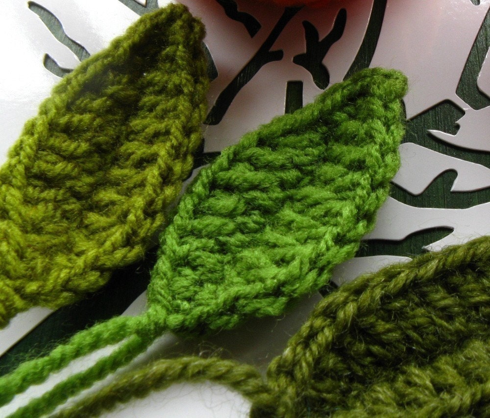 Crocheted Leaf  PDF PATTERN - EASY