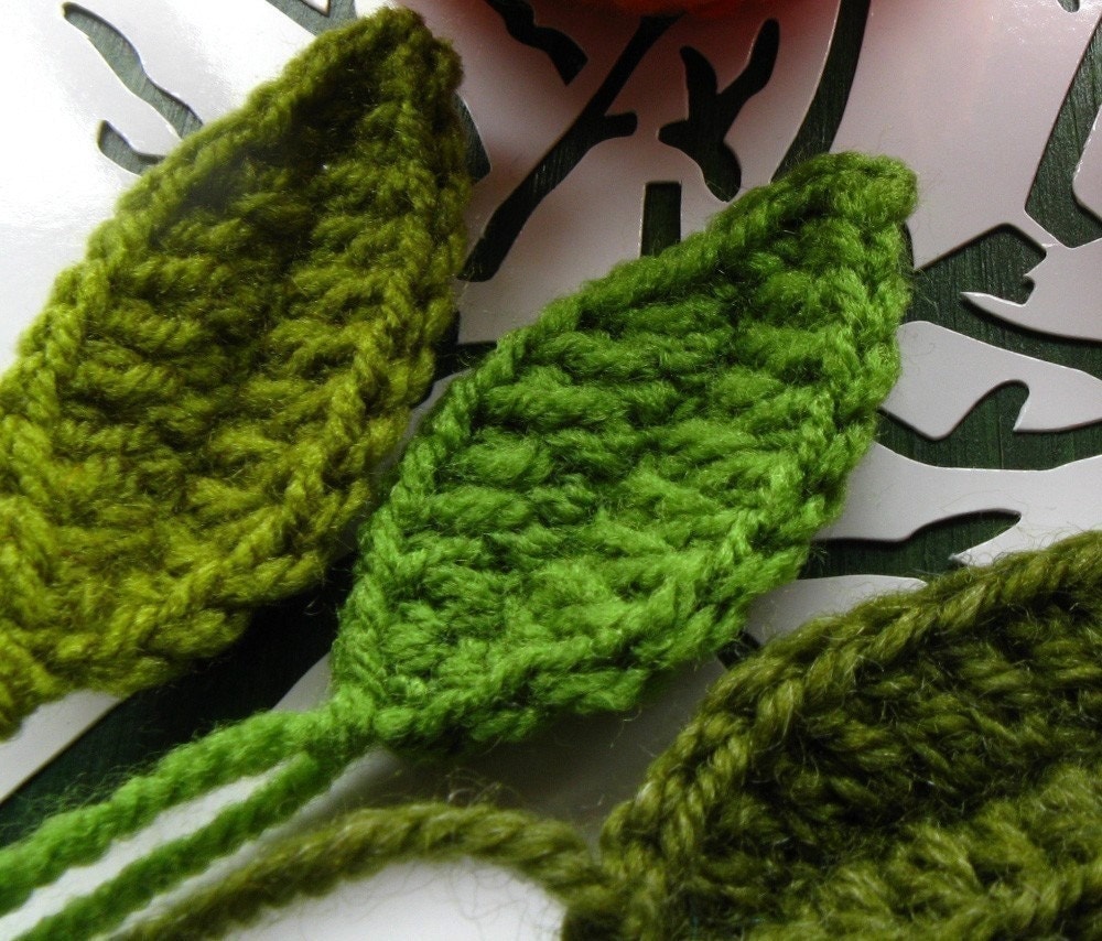 Items similar to Crocheted Leaf PDF PATTERN - EASY on Etsy