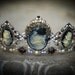 Drusilla tiara - Gothic headpiece, marcasite, garnet, cameo, pearls, rhinestones