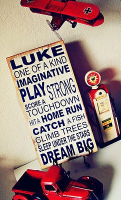 Personalized Boy Subway Art Sign