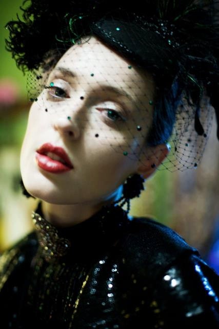 Black Birdcage Veil, High Fashion, Peacock Feather Fascinator, Cocktail Hat, Large Black Puff Ostrich, Weddings, Batcakes Couture