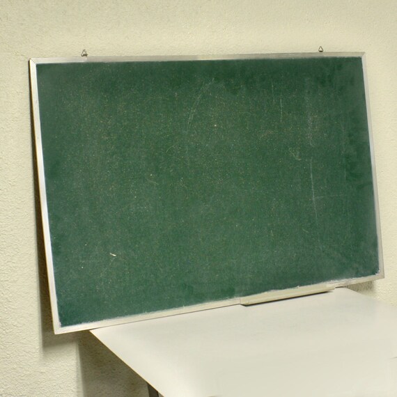Vintage chalkboard green chalkboard chalk tray by OldCottonwood