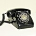 Vintage telephone - rotary - black - dial - Automatic Electric - desk phone