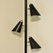 Vintage lamp - pole lamp - tension pole lamp - black - mid century - floor to ceiling light