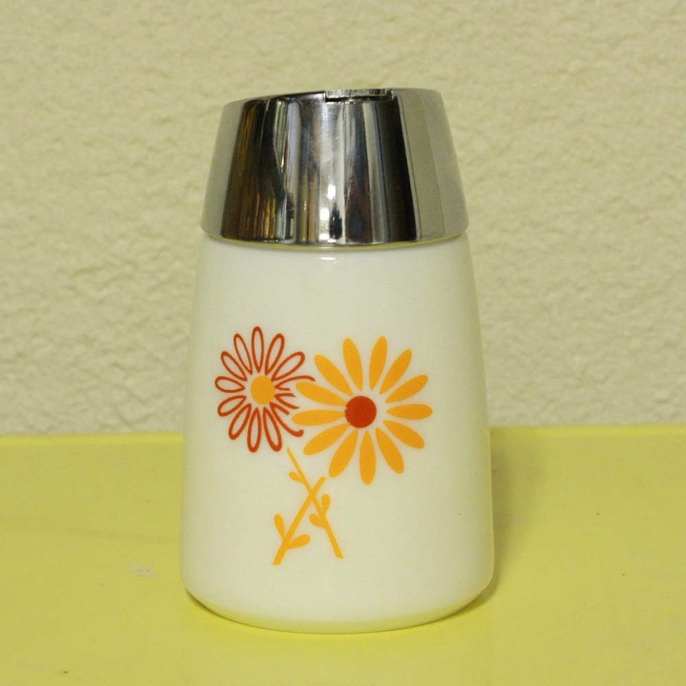 Vintage sugar dispenser sugar shaker milk glass by OldCottonwood