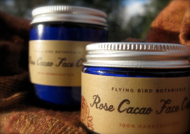organic rose cacao face cream...made with 100% organic natural ingredients
