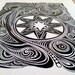 8x10 Doodle Compass Print
