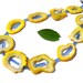 AAA Yellow Druzy Agate Polished Geode Slice beads 10 Pieces Drilled in the Long Way