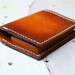 Personalized Little wallet mini bag small pouch Genuine leather in Brown billfold Men's wallet / Men Man Dad Father Him Gift
