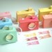 Printable SPECIAL - - 7 Box Baby CAMERAS, pastel colours - Printable Paper Craft PDF file (includes all 7 colours)