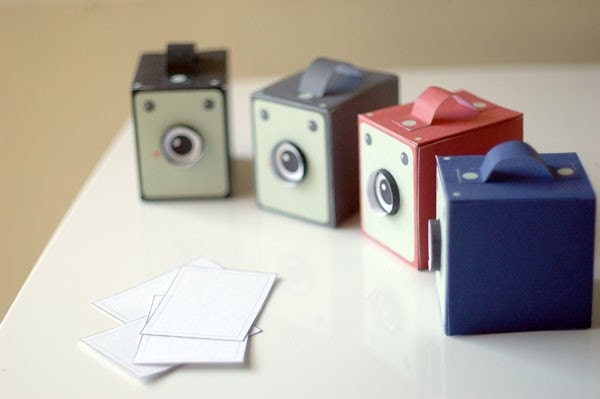 Vintage Box Cameras - includes all 4 colours - Printable PDF paper craft project