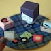 Sad Mona and her record collection - DIY paper craft 3D doll scene