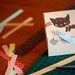 Printable Gift bags papercraft - Girl and kitten (5 designs)