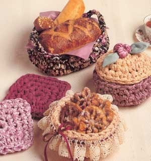 Rag crochet patterns Fabric Gift Baskets and baby by ...