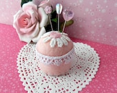 Pink and White Daisy Bottle Cap Pincushion
