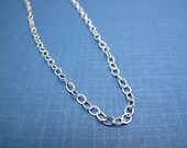 16 to 18 inch personalized charm necklace adjustable sterling silver cable chain
