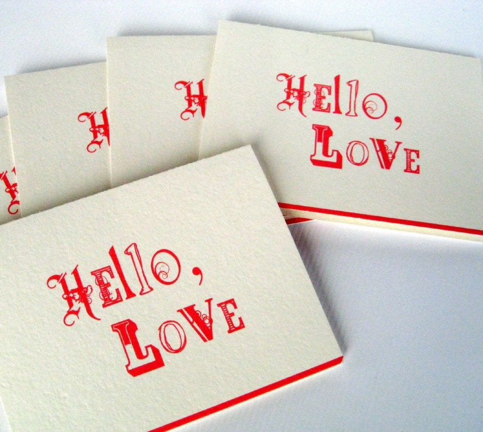 Hello Love Note Card Set