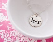 i heart u...personalized fine silver necklace