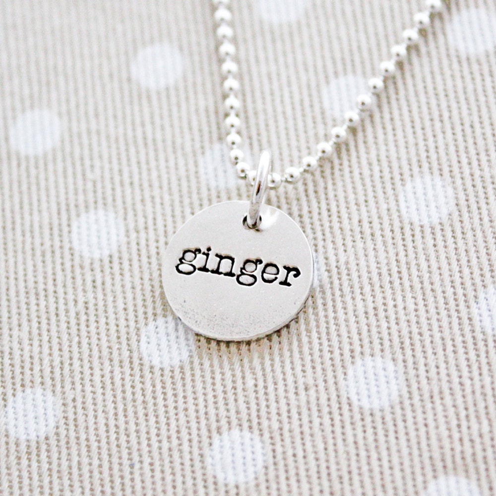 personalized name charm...fine silver necklace