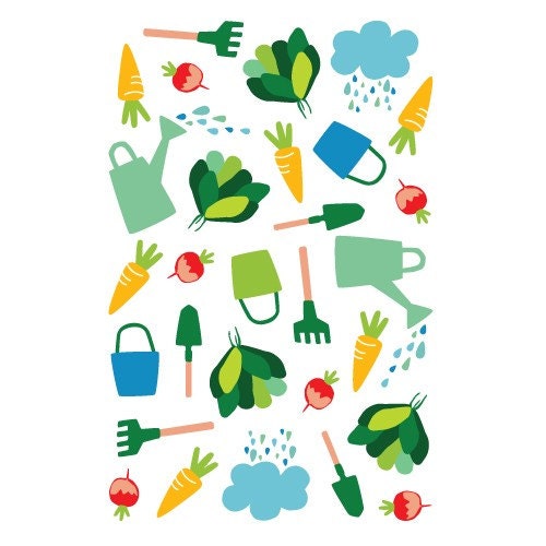 Garden print A4