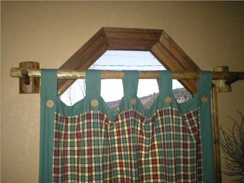 RUSTIC LOG VALANCE CURTAIN ROD COUNTRY CABIN by FromHeartToHand