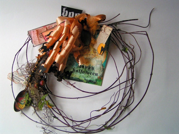 Halloween Wreath Handmade from Jasmine Vine