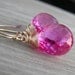 AAA Pink Topaz Briolette Gold Fill Earrings